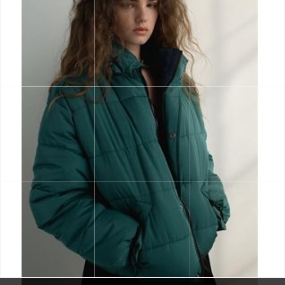 Urban Outfitters Green '90s Sport Puffer Jacket